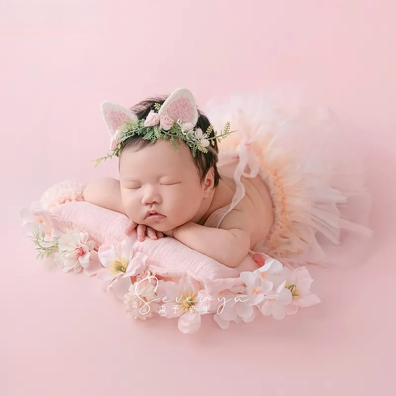 Baby Girl Pink Florals Set - Newborn Photography Props - Image 3